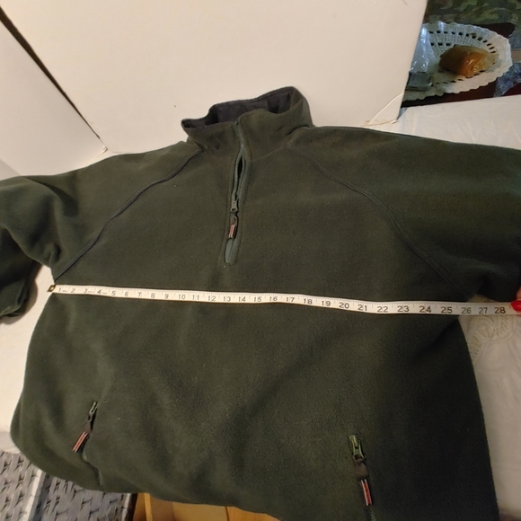 Colo Reversible Pullover 1/4 Zip up Men's Coat Sweater Size XL Navy Green - Picture 8 of 13